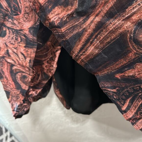 Peruvian Connection Fantasia Maxi Skirt Pleated Paisley Swirl US Size 12 - Picture 6 of 8